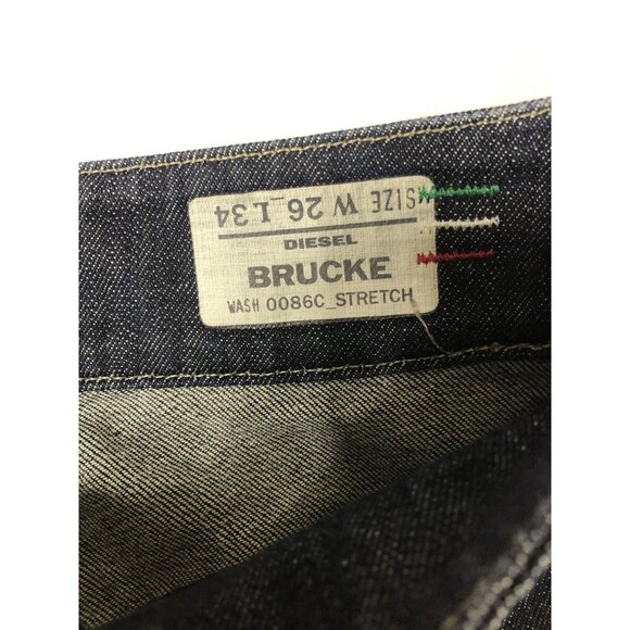 Diesel Industry Brucke Woman 26x30 Blue Denim Jeans Skinny Leg Hemmed Stretch - Picture 7 of 10